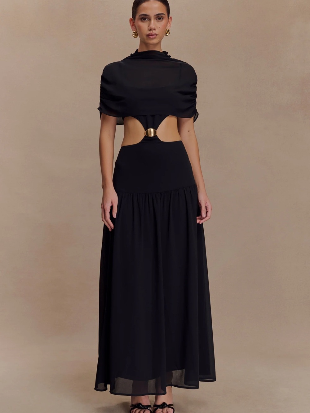 NWT Meshki Cape Georgina Midi Dress